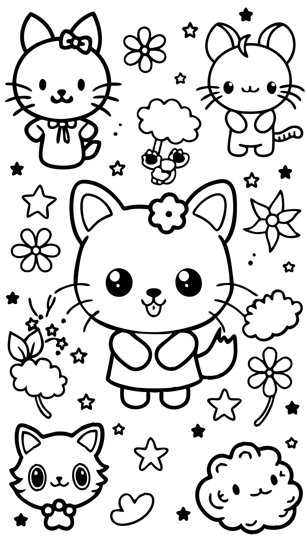 coloriages animaux mignons kawaii